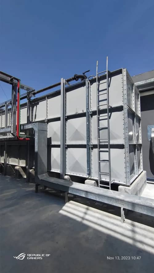 GRP/FRP Water Storage Tank Installation 10