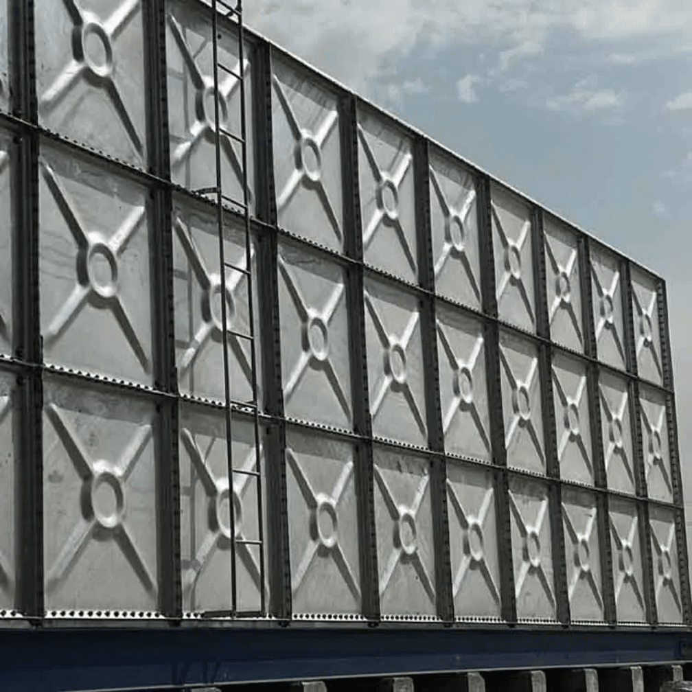 Pressed Steel Water Storage Tank Installation 2