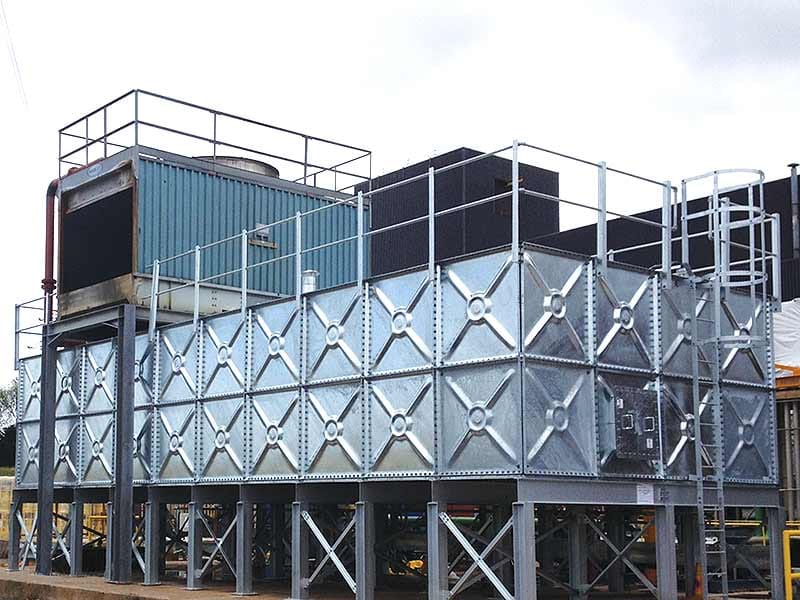 Pressed Steel Water Storage Tank Installation 4